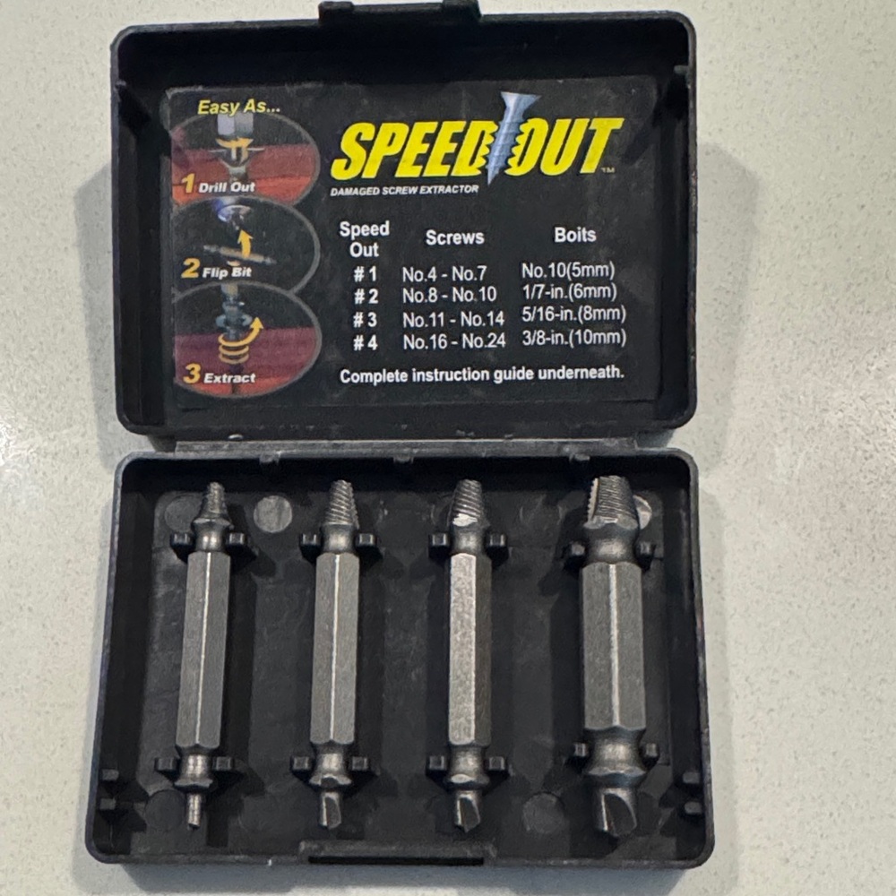 Speed Out Damaged Screw Extractor Set